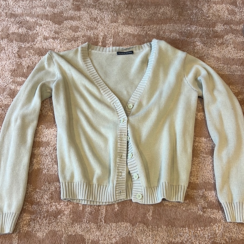 Brandy Melville Light Green Cardigan